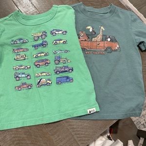 3T Gap trucks shirt and Garanimals zoo animal shirt.